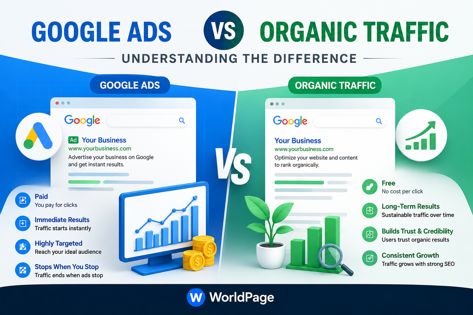 Google Ads vs Organic Traffic: Understanding the Difference
